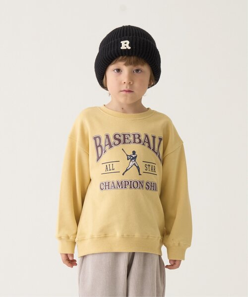 b・ROOM（ビールーム）の「【万能アイテム】選べる7パターンアソートプリントスウェット（スウェット・キッズ・オートミール/ベージュ/マスタード/チャコール/ライトグリーン/ブルーグレー/ブルー・100cm/110cm/120cm/130cm/140cm/150cm）」の7枚目の写真