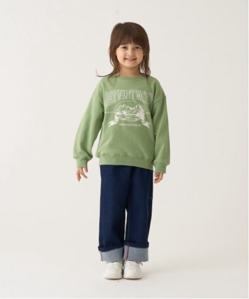b・ROOM（ビールーム）の「【万能アイテム】選べる7パターンアソートプリントスウェット（スウェット・キッズ・オートミール/ベージュ/マスタード/チャコール/ライトグリーン/ブルーグレー/ブルー・100cm/110cm/120cm/130cm/140cm/150cm）」の18枚目の写真