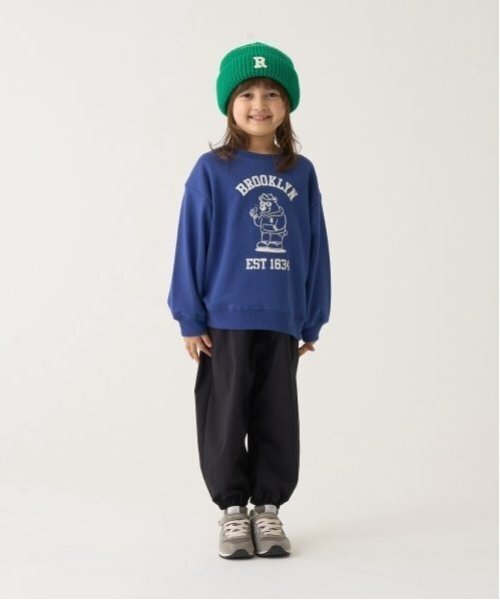 b・ROOM（ビールーム）の「【万能アイテム】選べる7パターンアソートプリントスウェット（スウェット・キッズ・オートミール/ベージュ/マスタード/チャコール/ライトグリーン/ブルーグレー/ブルー・100cm/110cm/120cm/130cm/140cm/150cm）」の20枚目の写真