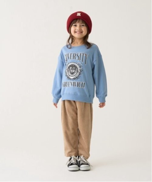 b・ROOM（ビールーム）の「【万能アイテム】選べる7パターンアソートプリントスウェット（スウェット・キッズ・オートミール/ベージュ/マスタード/チャコール/ライトグリーン/ブルーグレー/ブルー・100cm/110cm/120cm/130cm/140cm/150cm）」の21枚目の写真