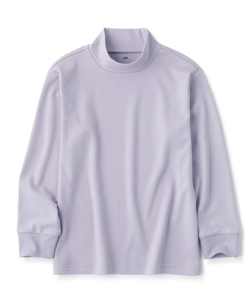 無印良品(ムジルシリョウヒン)の「キッズ 起毛スムース編みハイネック長袖Tシャツ(Tシャツ/カットソー・キッズ・ブラック系/ラベンダー/ピンク系/ネイビー系/ブラック/オフホワイト・140/130/120/110/150)」の5枚目の写真