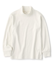 キッズ 起毛スムース編みハイネック長袖Tシャツ