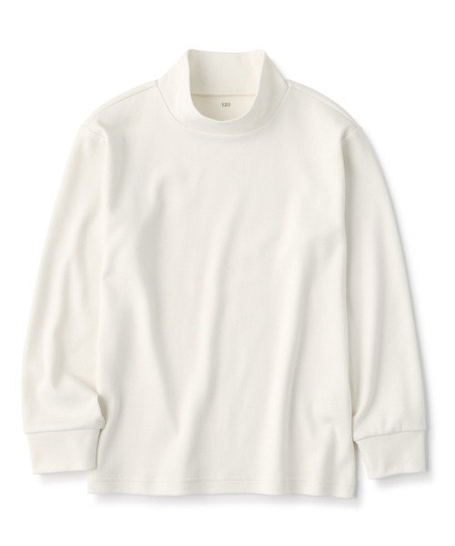 セール】キッズ 起毛スムース編みハイネック長袖Tシャツ（Tシャツ