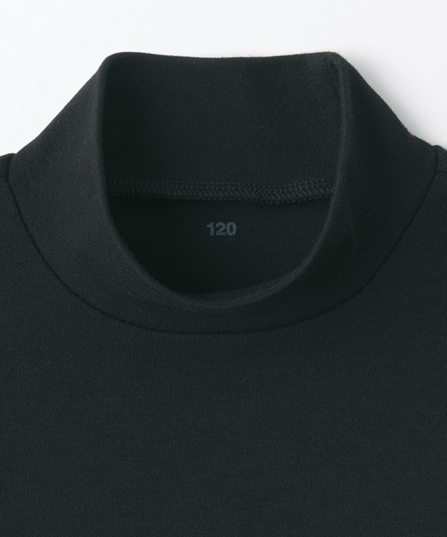無印良品(ムジルシリョウヒン)の「キッズ 起毛スムース編みハイネック長袖Tシャツ(Tシャツ/カットソー・キッズ・ブラック系/ラベンダー/ピンク系/ネイビー系/ブラック/オフホワイト・140/130/120/110/150)」の19枚目の写真