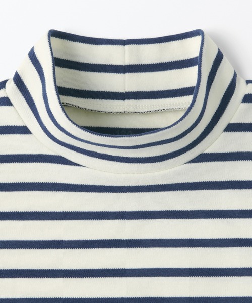 無印良品(ムジルシリョウヒン)の「キッズ 起毛スムース編みハイネック長袖Tシャツ(Tシャツ/カットソー・キッズ・ブラック系/ラベンダー/ピンク系/ネイビー系/ブラック/オフホワイト・140/130/120/110/150)」の11枚目の写真