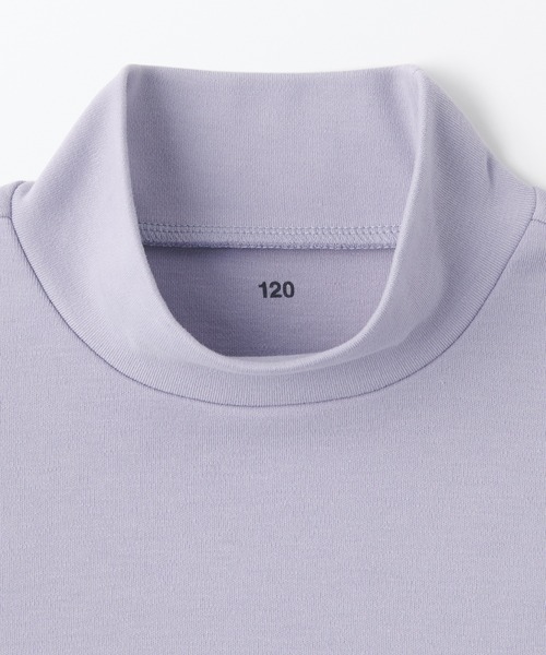 無印良品(ムジルシリョウヒン)の「キッズ 起毛スムース編みハイネック長袖Tシャツ(Tシャツ/カットソー・キッズ・ブラック系/ラベンダー/ピンク系/ネイビー系/ブラック/オフホワイト・140/130/120/110/150)」の13枚目の写真
