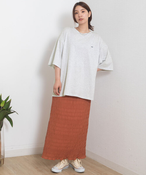 POU DOU DOU（プードゥドゥ）の「モールステッチシャーリングスカート（スカート・レディース・ブルー/ブラック/オレンジ・M）」の6枚目の写真