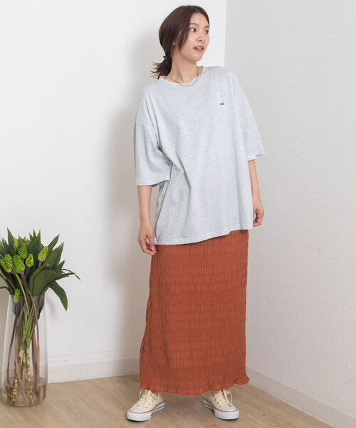 POU DOU DOU（プードゥドゥ）の「モールステッチシャーリングスカート（スカート・レディース・ブルー/ブラック/オレンジ・M）」の9枚目の写真