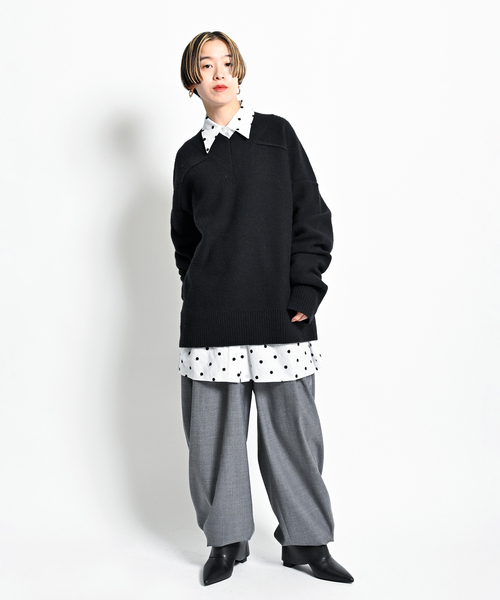 【専用】CITYSHOP ドットシャツ　ブラック CITYSHOP（シティーショップ）の「DOT シャツ（シャツ/ブラウス