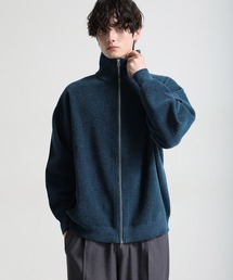 ジップアップ」に該当するニット/セーター（ブルー・ネイビー