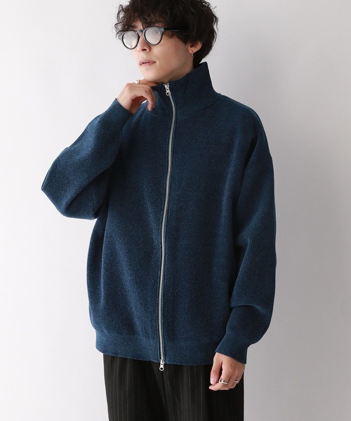 RAGEBLUE（レイジブルー）の「Zip up high gauge chenille drivers knit/ハイゲージモールジップアップドライバーズニット　カーディガン（ニット/セーター・メンズ・ブラック/ブルー・MEDIUM/LARGE）」の12枚目の写真