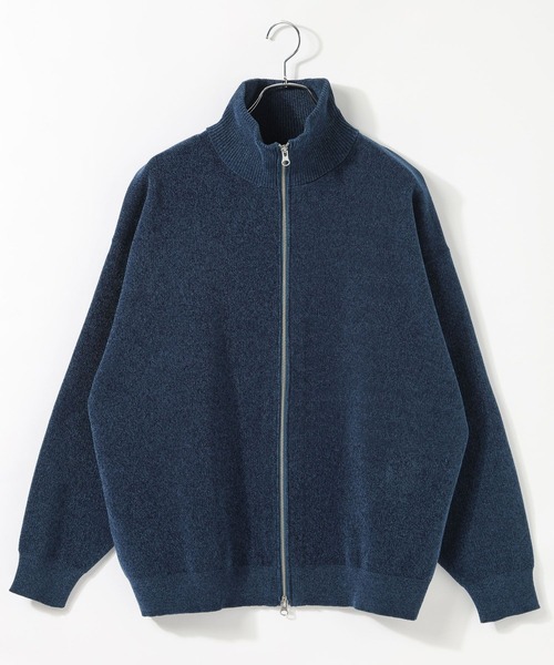 セール】Zip up high gauge chenille drivers knit/ハイゲージモール