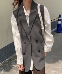 テーラードロングジレ ベスト