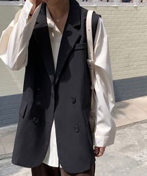 テーラードロングジレ ベスト