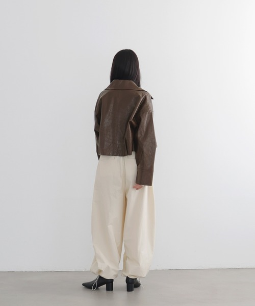 LIAN フェイクレザージャケット 宅配便】フェイクレザージャケット／tops1838 | DAY CLOSET