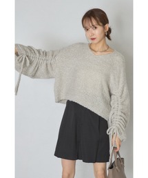 【ZOZO限定】リングヤーンドロストスリーブニット