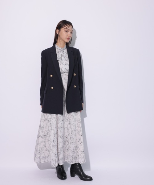 Rirandture ラインフラワーボウタイワンピース　M Rirandture（リランドチュール）の「ラインフラワーボウタイワ