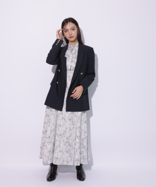 Rirandture ラインフラワーボウタイワンピース　M Rirandture（リランドチュール）の「ラインフラワーボウタイワ