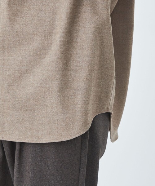 green label relaxing（グリーンレーベルリラクシング）の「TRフラノ ジャストルーズ レギュラーカラー シャツ -ストレッチ・防シワ-（シャツ/ブラウス・メンズ・ダークグリーン/ライトグレー/モカ・S/M/L/XL）」の12枚目の写真