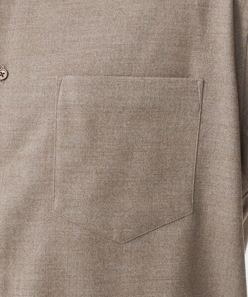 green label relaxing（グリーンレーベルリラクシング）の「TRフラノ ジャストルーズ レギュラーカラー シャツ -ストレッチ・防シワ-（シャツ/ブラウス・メンズ・ダークグリーン/ライトグレー/モカ・S/M/L/XL）」の13枚目の写真