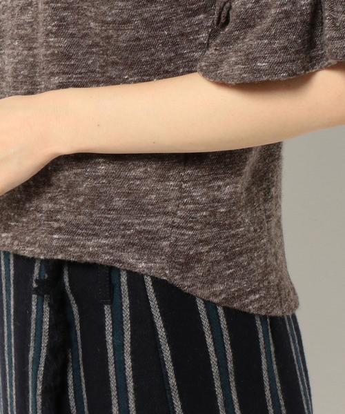 Another Edition（アナザーエディション）の「袖フリルTシャツ/AEBC　W/LｿﾃﾞﾌﾘﾙTee◆（Tシャツ/カットソー・レディース・オフホワイト/ブラウン・フリー）」の8枚目の写真