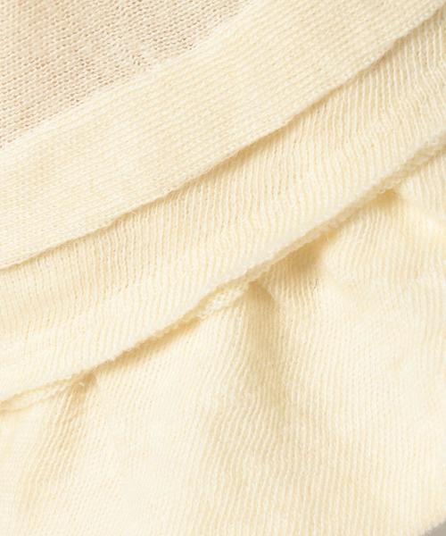 Another Edition（アナザーエディション）の「袖フリルTシャツ/AEBC　W/LｿﾃﾞﾌﾘﾙTee◆（Tシャツ/カットソー・レディース・オフホワイト/ブラウン・フリー）」の9枚目の写真