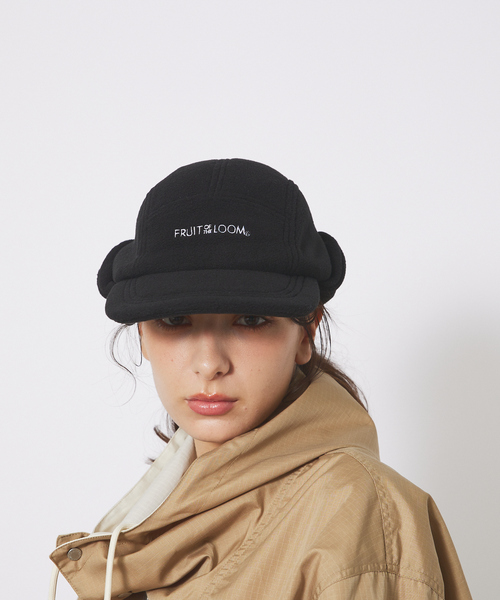 FRUIT OF THE LOOM（フルーツオブザルーム）の「【FRUIT OF THE LOOM/フルーツオブザルーム】FLEECE 耳当て付き CAP/フリースイヤーフラップ付き（キャップ・メンズ・パープル/インディゴブルー/ブラック/グレー・フリー）」の2枚目の写真