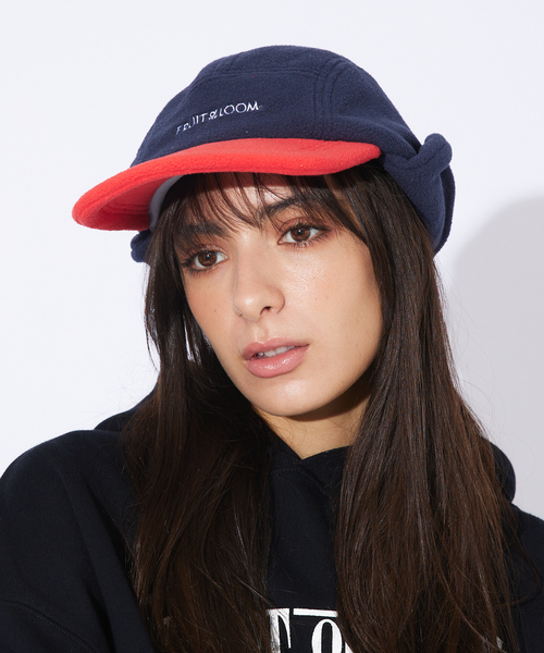 FRUIT OF THE LOOM（フルーツオブザルーム）の「【FRUIT OF THE LOOM/フルーツオブザルーム】FLEECE 耳当て付き CAP/フリースイヤーフラップ付き（キャップ・メンズ・パープル/インディゴブルー/ブラック/グレー・フリー）」の9枚目の写真