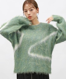 LAKOLE | 線柄シャギーニットプルオーバー / 130861(ニット/セーター)