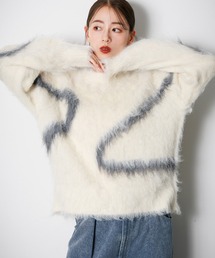 LAKOLE | 線柄シャギーニットプルオーバー / 130861(ニット/セーター)