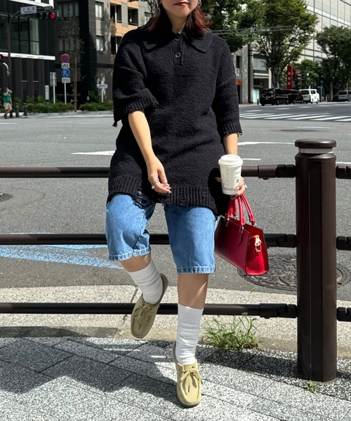 archives(アルシーヴ)の「【Ltd.】OVER KNIT ONE-PIECE(ワンピース・レディース・ブラック/オフホワイト・FREE)」の2枚目の写真