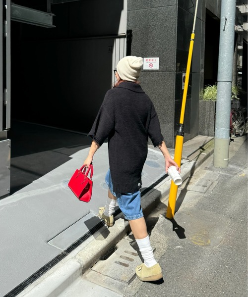 archives(アルシーヴ)の「【Ltd.】OVER KNIT ONE-PIECE(ワンピース・レディース・ブラック/オフホワイト・FREE)」の21枚目の写真