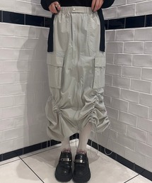 Candy Stripper | DRAWSTRING NYLON スカート(スカート)