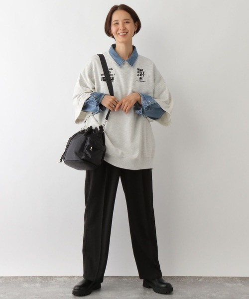 LEPSIM（レプシィム）の「フェイクレザー2WAY巾着ショルダー　152474（ショルダーバッグ・レディース・モカ/ブラック/アイボリー・ONE SIZE）」の10枚目の写真