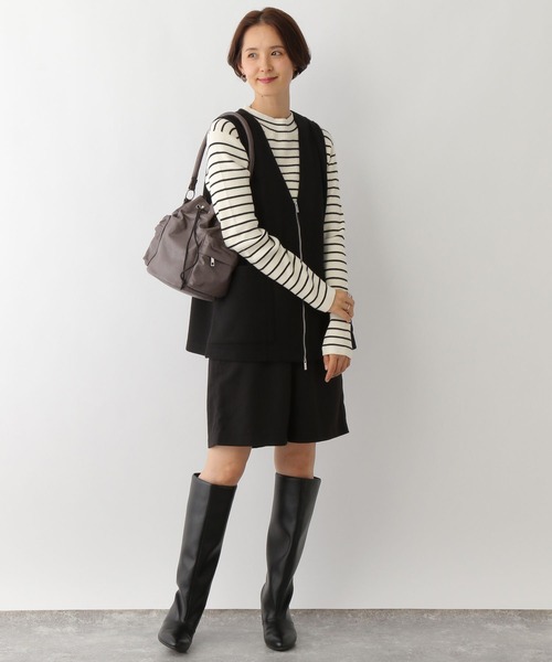 LEPSIM（レプシィム）の「フェイクレザー2WAY巾着ショルダー　152474（ショルダーバッグ・レディース・モカ/ブラック/アイボリー・ONE SIZE）」の15枚目の写真