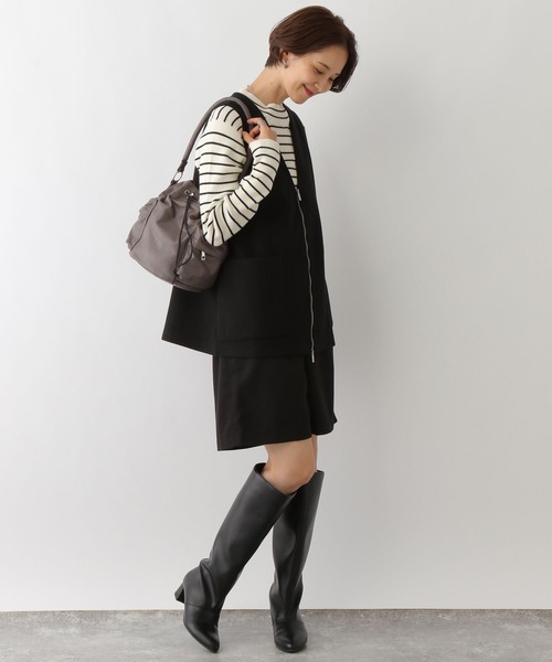 LEPSIM（レプシィム）の「フェイクレザー2WAY巾着ショルダー　152474（ショルダーバッグ・レディース・モカ/ブラック/アイボリー・ONE SIZE）」の16枚目の写真