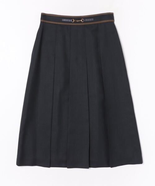 NEWYORKER（ニューヨーカー）の「TWツイル ビット付きタックフレアスカート（スカート・レディース・グレー系その他/ネイビー・9号/11号）」の7枚目の写真