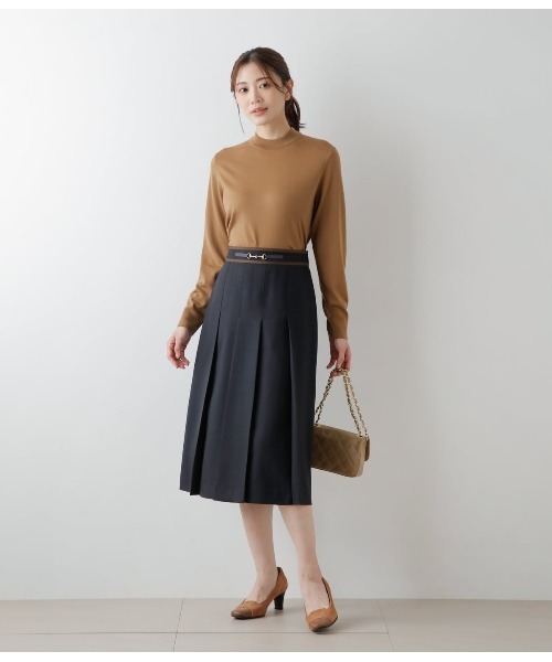 NEWYORKER（ニューヨーカー）の「TWツイル ビット付きタックフレアスカート（スカート・レディース・グレー系その他/ネイビー・9号/11号）」の13枚目の写真