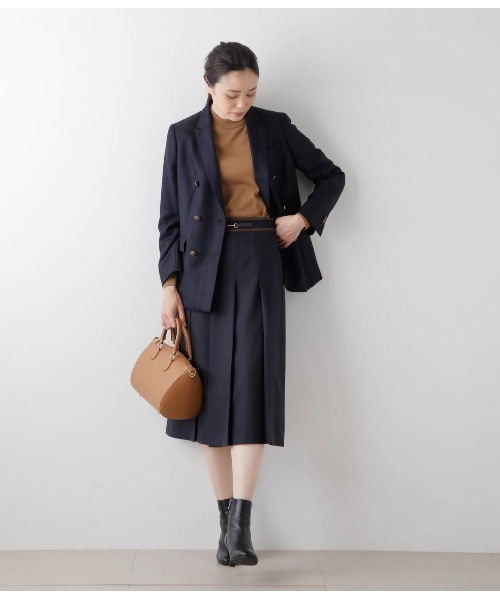 NEWYORKER（ニューヨーカー）の「TWツイル ビット付きタックフレアスカート（スカート・レディース・グレー系その他/ネイビー・9号/11号）」の16枚目の写真