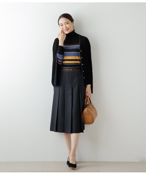 NEWYORKER（ニューヨーカー）の「TWツイル ビット付きタックフレアスカート（スカート・レディース・グレー系その他/ネイビー・9号/11号）」の17枚目の写真