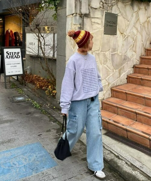 CIAOPANIC TYPY（チャオパニックティピー）の「【WEB限定】【UNISEX】メッセージロゴ裏毛スウェット（スウェット・レディース・グレー系その他/チャコールグレー/グレー/ネイビー/パープル/イエロー/ブラウン/ブラック・LARGE/MEDIUM）」の16枚目の写真