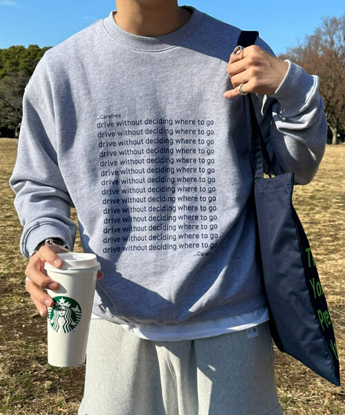 CIAOPANIC TYPY（チャオパニックティピー）の「【WEB限定】【UNISEX】メッセージロゴ裏毛スウェット（スウェット・レディース・グレー系その他/チャコールグレー/グレー/ネイビー/パープル/イエロー/ブラウン/ブラック・LARGE/MEDIUM）」の18枚目の写真