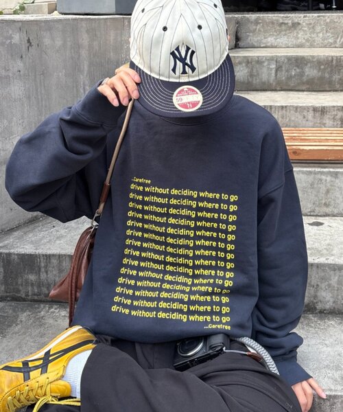 CIAOPANIC TYPY（チャオパニックティピー）の「【WEB限定】【UNISEX】メッセージロゴ裏毛スウェット（スウェット・レディース・グレー系その他/チャコールグレー/グレー/ネイビー/パープル/イエロー/ブラウン/ブラック・LARGE/MEDIUM）」の22枚目の写真