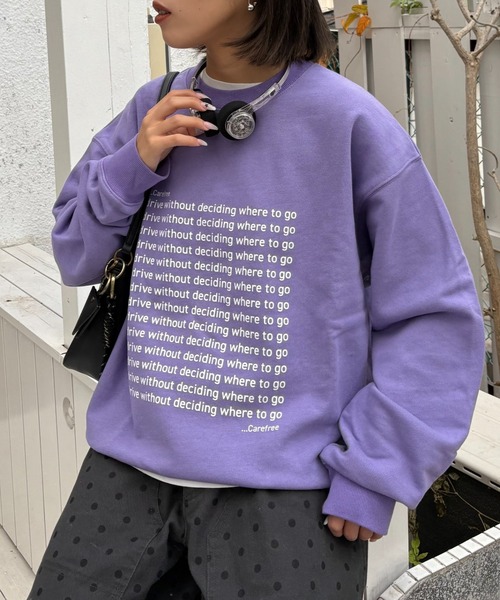 CIAOPANIC TYPY（チャオパニックティピー）の「【WEB限定】【UNISEX】メッセージロゴ裏毛スウェット（スウェット・レディース・グレー系その他/チャコールグレー/グレー/ネイビー/パープル/イエロー/ブラウン/ブラック・LARGE/MEDIUM）」の7枚目の写真