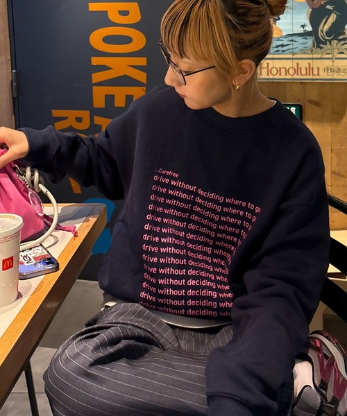 CIAOPANIC TYPY（チャオパニックティピー）の「【WEB限定】【UNISEX】メッセージロゴ裏毛スウェット（スウェット・レディース・グレー系その他/チャコールグレー/グレー/ネイビー/パープル/イエロー/ブラウン/ブラック・LARGE/MEDIUM）」の10枚目の写真