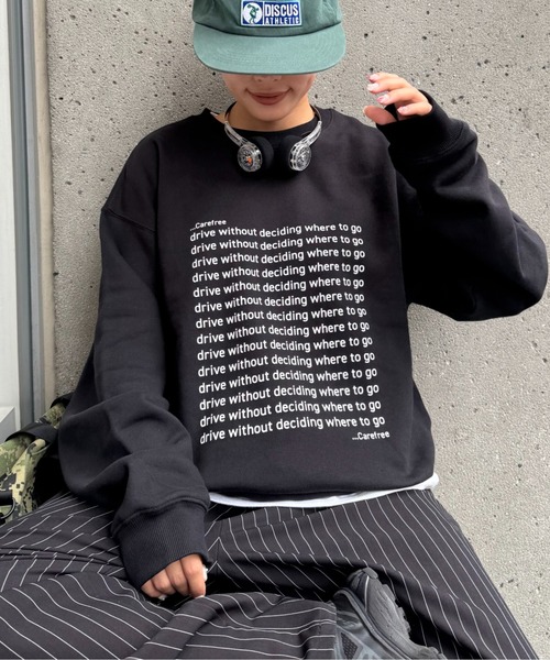CIAOPANIC TYPY（チャオパニックティピー）の「【WEB限定】【UNISEX】メッセージロゴ裏毛スウェット（スウェット・レディース・グレー系その他/チャコールグレー/グレー/ネイビー/パープル/イエロー/ブラウン/ブラック・LARGE/MEDIUM）」の14枚目の写真