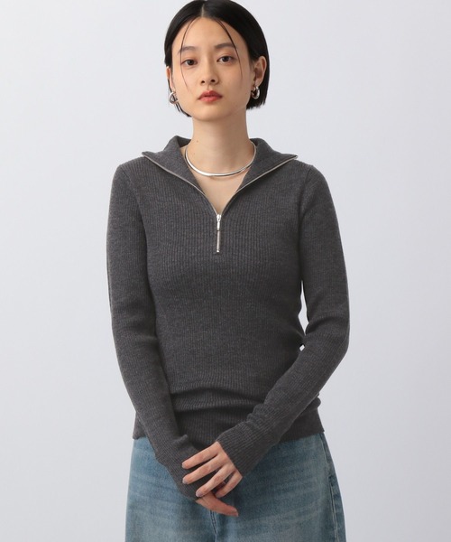 A part by（アパートバイ）の「LaraハイネックZIPプルオーバー（ニット