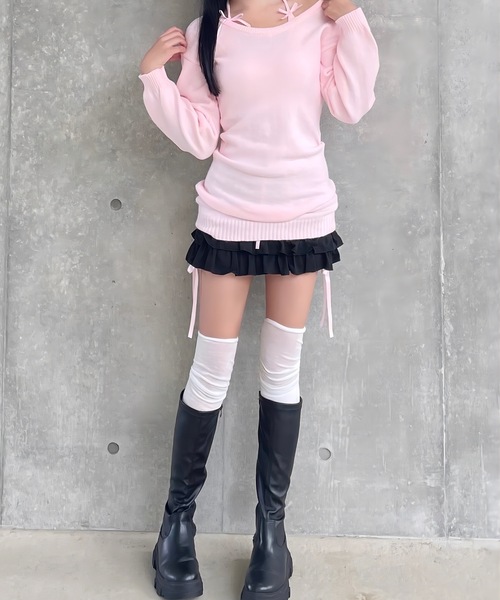 Ribbon Balloon Skirt / リボンバルーンミニスカート（スカート