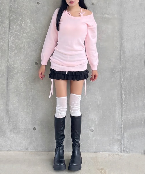 Ribbon Balloon Skirt / リボンバルーンミニスカート（スカート
