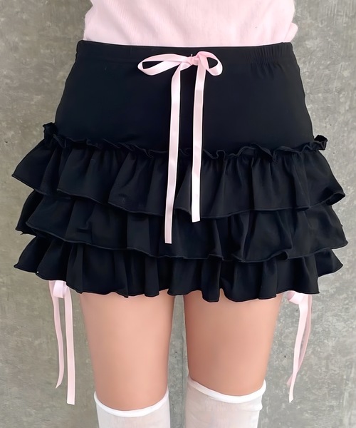 Ribbon Balloon Skirt / リボンバルーンミニスカート（スカート